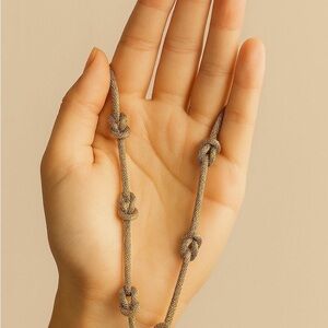 Heavyweight Metal Knot Statement Necklace